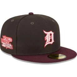 Men's Detroit Tigers New Era Brown/Maroon Chocolate Strawberry 59FIFTY Fitted Hat