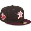 Men's Houston Astros New Era Brown/Maroon Chocolate Strawberry 59FIFTY Fitted Hat