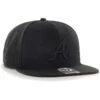 Men's Atlanta Braves '47 Black On Black Sure Shot Captain Snapback Hat