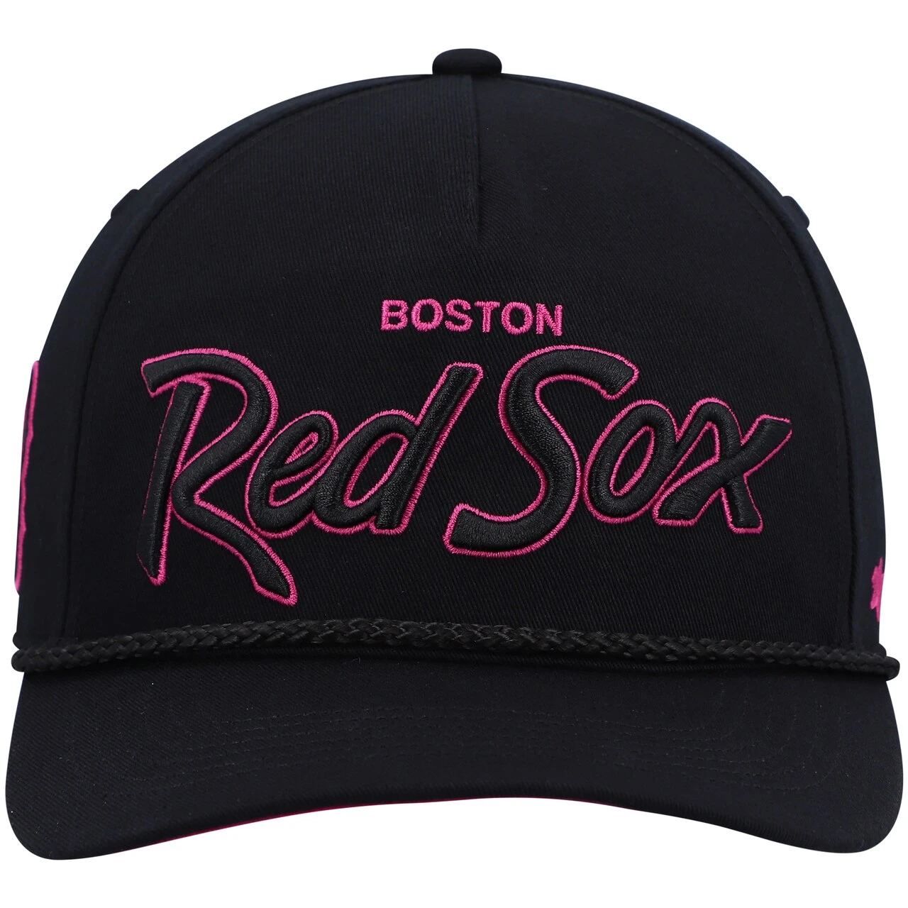 Men's Boston Red Sox '47 Black Hitch Orchid Undervisor Snapback Hat 2 Men's Boston Red Sox '47 Black Hitch Orchid Undervisor Snapback Hat - Image 2