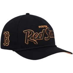 Men's Boston Red Sox '47 Black Mango Undervisor Hitch Snapback Hat