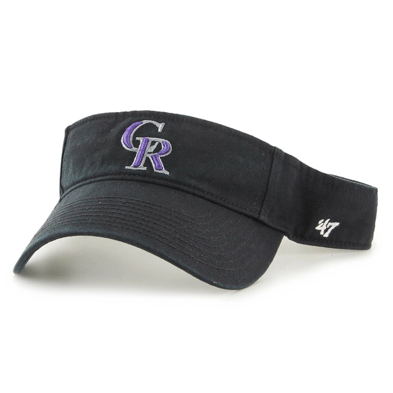 Men's Colorado Rockies '47 Black Clean Up Logo Visor 1 Men's Colorado Rockies '47 Black Clean Up Logo Visor