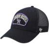 Men's Colorado Rockies '47 Black Cledus MVP Trucker Snapback Hat