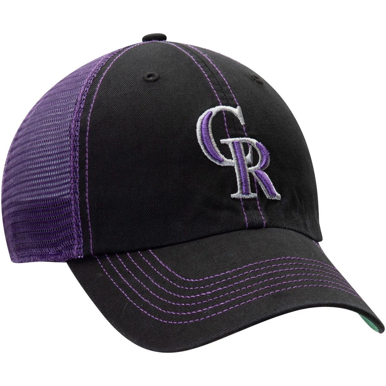 Men's Colorado Rockies '47 Black Trawler Clean Up Trucker Hat 3 Men's Colorado Rockies '47 Black Trawler Clean Up Trucker Hat - Image 3