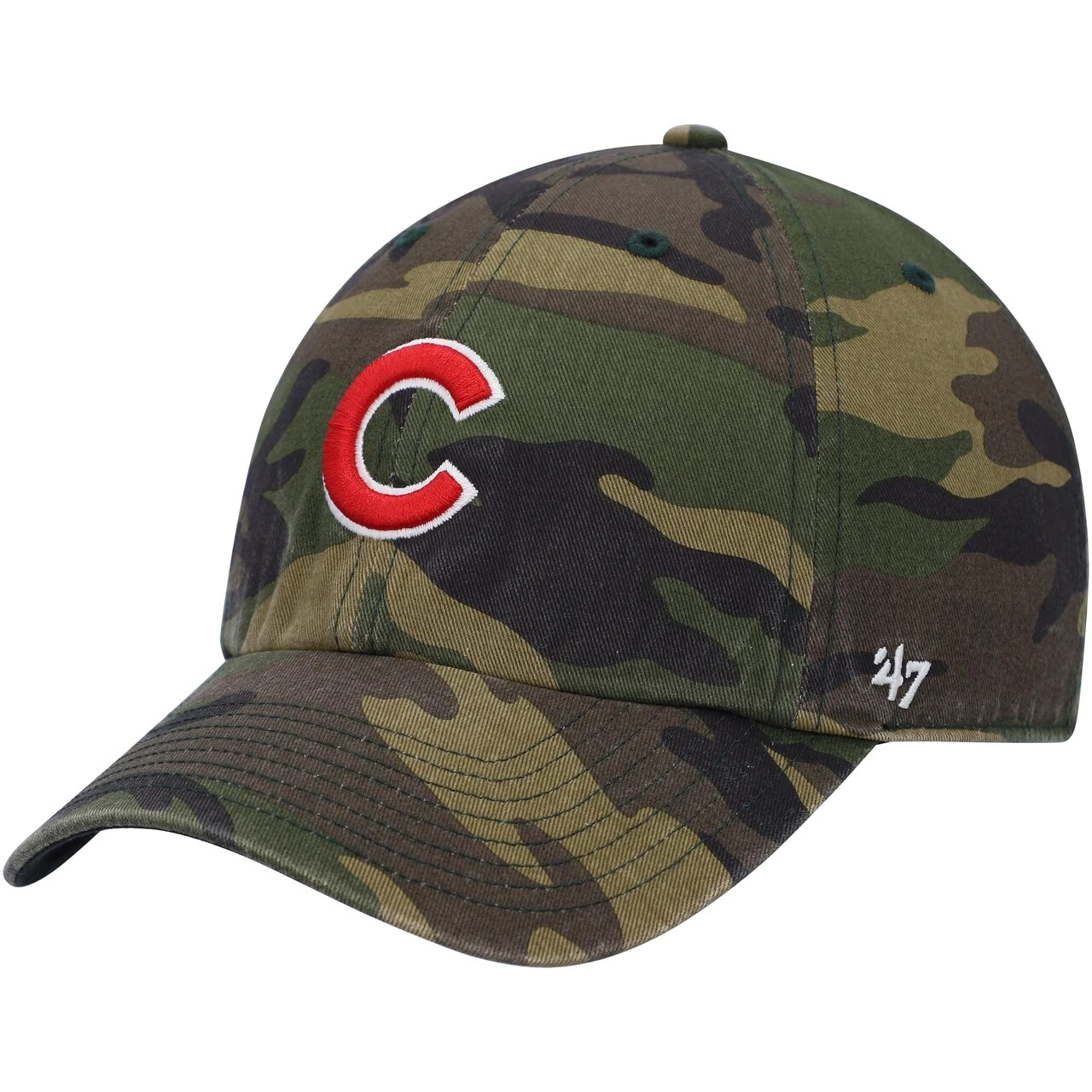 Men's Chicago Cubs '47 Camo Logo Clean Up Adjustable Hat 1 Men's Chicago Cubs '47 Camo Logo Clean Up Adjustable Hat