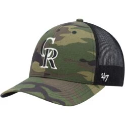 Men's Colorado Rockies '47 Camo Trucker Snapback Hat
