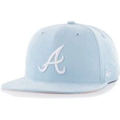 Men's Atlanta Braves '47 Light Blue Ultra Suede Captain Snapback Hat
