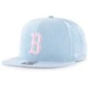 Men's Boston Red Sox '47 Light Blue Ultra Suede Captain Snapback Hat