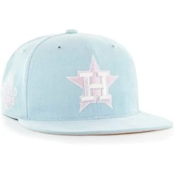 Men's Houston Astros '47 Light Blue Ultra Suede Captain Snapback Hat