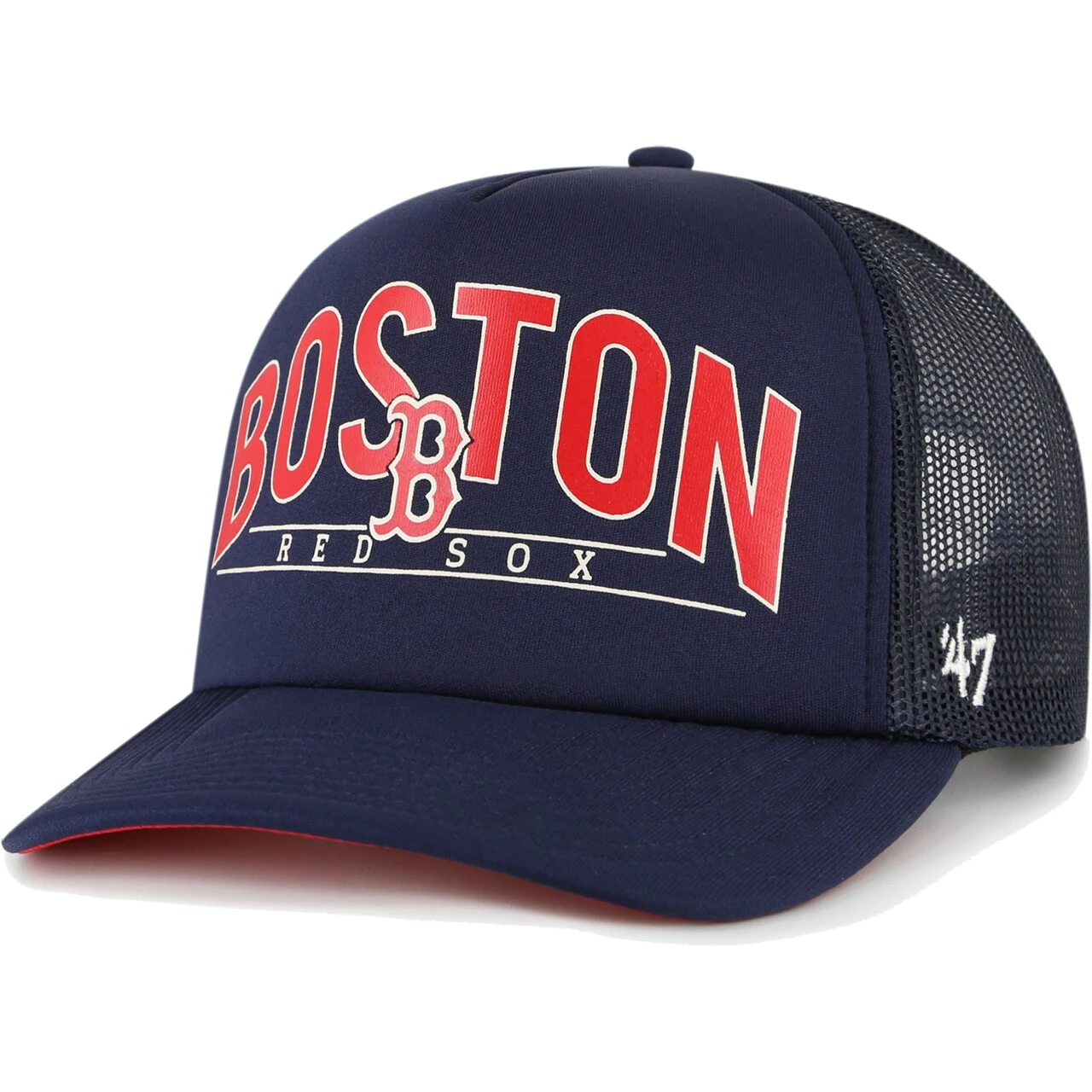 Men's Boston Red Sox '47 Navy Backhaul Foam Trucker Snapback Hat 1 Men's Boston Red Sox '47 Navy Backhaul Foam Trucker Snapback Hat