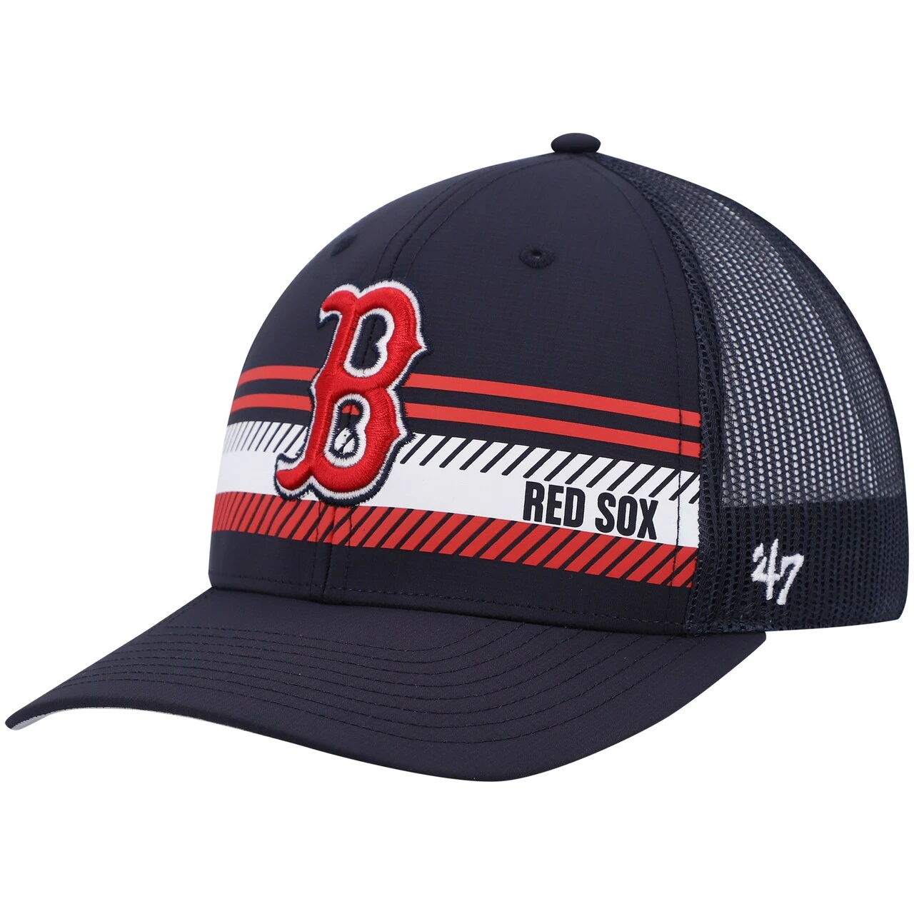 Men's Boston Red Sox '47 Navy Cumberland Trucker Snapback Hat 1 Men's Boston Red Sox '47 Navy Cumberland Trucker Snapback Hat