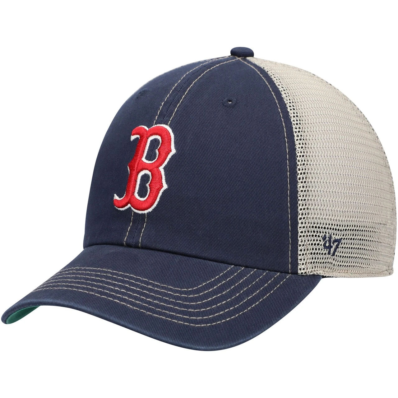 Men's Boston Red Sox '47 Navy Trawler Clean Up Trucker Snapback Hat 1 Men's Boston Red Sox '47 Navy Trawler Clean Up Trucker Snapback Hat