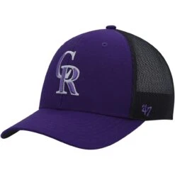 Men's Colorado Rockies '47 Purple Secondary Trucker Snapback Hat