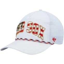 Men's Boston Red Sox '47 White Flag Flutter Hitch Snapback Hat