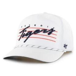 Men's Detroit Tigers '47 White Downburst Hitch Snapback Hat