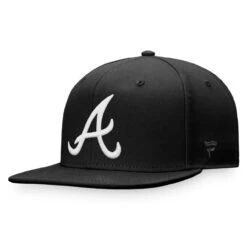 Men's Atlanta Braves Fanatics Branded Black Snapback Hat
