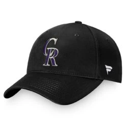 Men's Colorado Rockies Fanatics Branded Black Core Adjustable Hat