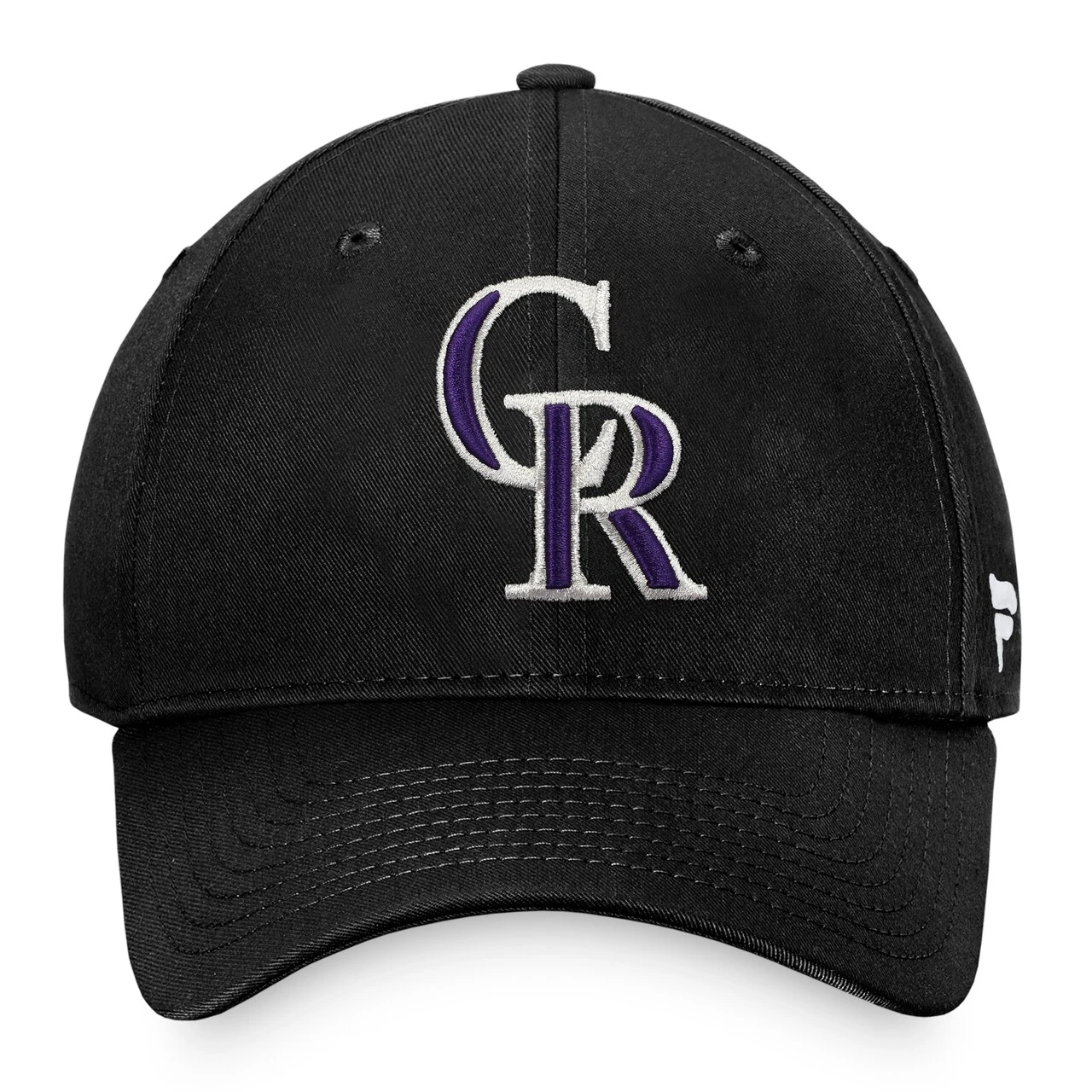 Men's Colorado Rockies Fanatics Branded Black Core Adjustable Hat - Image 2