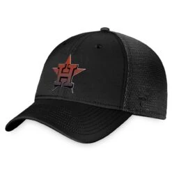 Men's Houston Astros Fanatics Branded Black Color Fade Trucker Snapback Hat
