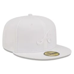 Men's Atlanta Braves New Era White On White 59FIFTY Fitted Hat -NEW ERA Sales Store mens new era atlanta braves white on white 59fifty fitted hat pi4731000 altimages ff 4731056 158b05207cbfe154b0e9alt3 full
