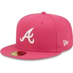 Men's Atlanta Braves New Era Beetroot Logo 59FIFTY Fitted Hat