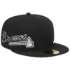 Men's Atlanta Braves New Era Black Jersey 59FIFTY Fitted Hat