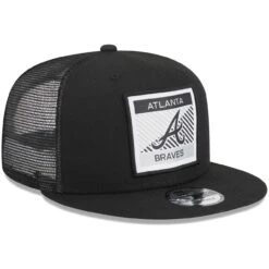 Men's Atlanta Braves New Era Black Scratch Squared Trucker 9FIFTY Snapback Hat -NEW ERA Sales Store mens new era black atlanta braves scratch squared trucker 9fifty snapback hat ss5 p 200012994pv 3u im2djxqhniwesy7kudv2v vehybjwngbtekbrrdmdj
