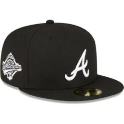 Men's Atlanta Braves New Era Black Sidepatch 59FIFTY Fitted Hat