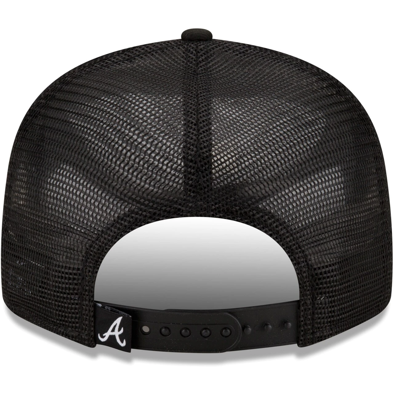 Men's Atlanta Braves New Era Black Street Trucker 9FIFTY Snapback Hat 4 Men's Atlanta Braves New Era Black Street Trucker 9FIFTY Snapback Hat - Image 4