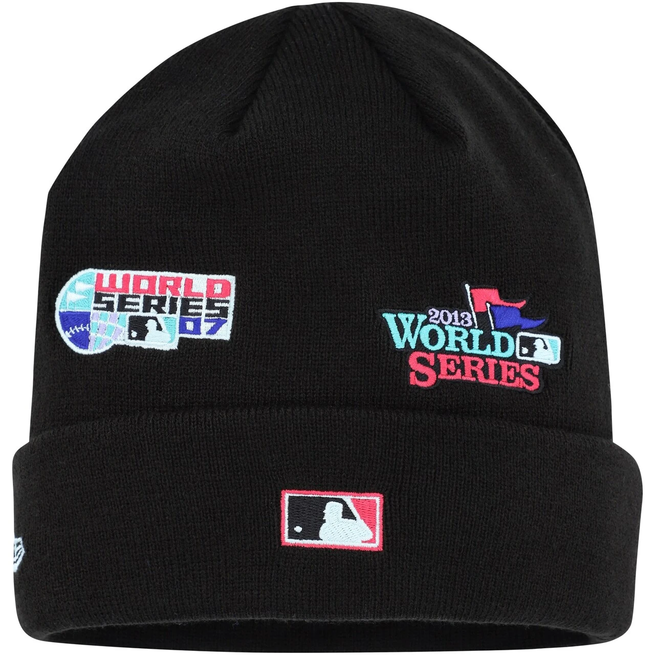 Men's Boston Red Sox New Era Black Polar Lights Cuffed Knit Hat 2 Men's Boston Red Sox New Era Black Polar Lights Cuffed Knit Hat - Image 2