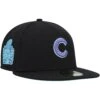 Men's Chicago Cubs New Era Black 2016 World Series Black Light 59FIFTY Fitted Hat