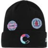 Men's Chicago Cubs New Era Black Polar Lights Cuffed Knit Hat