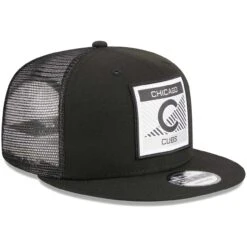 Men's Chicago Cubs New Era Black Scratch Squared Trucker 9FIFTY Snapback Hat -NEW ERA Sales Store mens new era black chicago cubs scratch squared trucker 9fifty snapback hat ss5 p 200012997pv 3u gygsyqiksr6qjhgkcsoqv tsjsfyntbvd1gc2kha1k