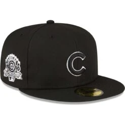 Men's Chicago Cubs New Era Black Sidepatch 59FIFTY Fitted Hat