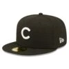 Men's Chicago Cubs New Era Black Team Logo 59FIFTY Fitted Hat