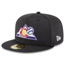 Men's Colorado Rockies New Era Black 2023 Clubhouse 59FIFTY Fitted Hat
