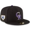 Men's Colorado Rockies New Era Black 2023 Jackie Robinson Day 59FIFTY Fitted Hat