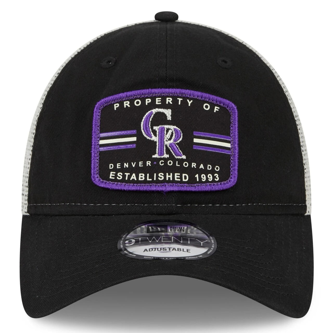 Men's Colorado Rockies New Era Black Property Trucker 9TWENTY Snapback Hat 2 Men's Colorado Rockies New Era Black Property Trucker 9TWENTY Snapback Hat - Image 2