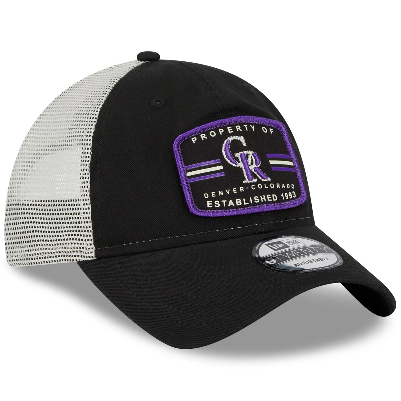 Men's Colorado Rockies New Era Black Property Trucker 9TWENTY Snapback Hat 3 Men's Colorado Rockies New Era Black Property Trucker 9TWENTY Snapback Hat - Image 3