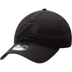Men's Colorado Rockies New Era Black Team Tonal Core Classic 9TWENTY Adjustable Hat