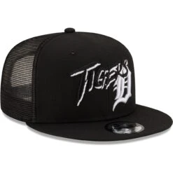 Men's Detroit Tigers New Era Black Street Trucker 9FIFTY Snapback Hat -NEW ERA Sales Store mens new era black detroit tigers street trucker 9fifty snapback hat pi4640000 altimages ff 4640888 8aee8683aab04d03d41dalt3 full
