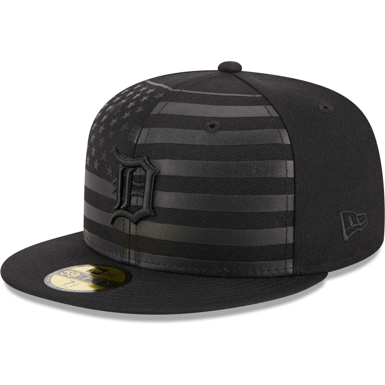 Men's Detroit Tigers New Era Black Tonal Flag 59FIFTY Fitted Hat 1 Men's Detroit Tigers New Era Black Tonal Flag 59FIFTY Fitted Hat