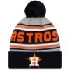 Men's Houston Astros New Era Black Cheer Cuffed Knit Hat With Pom