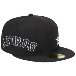 Men's Houston Astros New Era Black Jersey 59FIFTY Fitted Hat