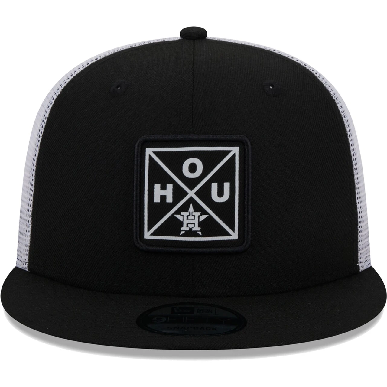 Men's Houston Astros New Era Black Vert Squared Trucker 9FIFTY Hat 2 Men's Houston Astros New Era Black Vert Squared Trucker 9FIFTY Hat - Image 2