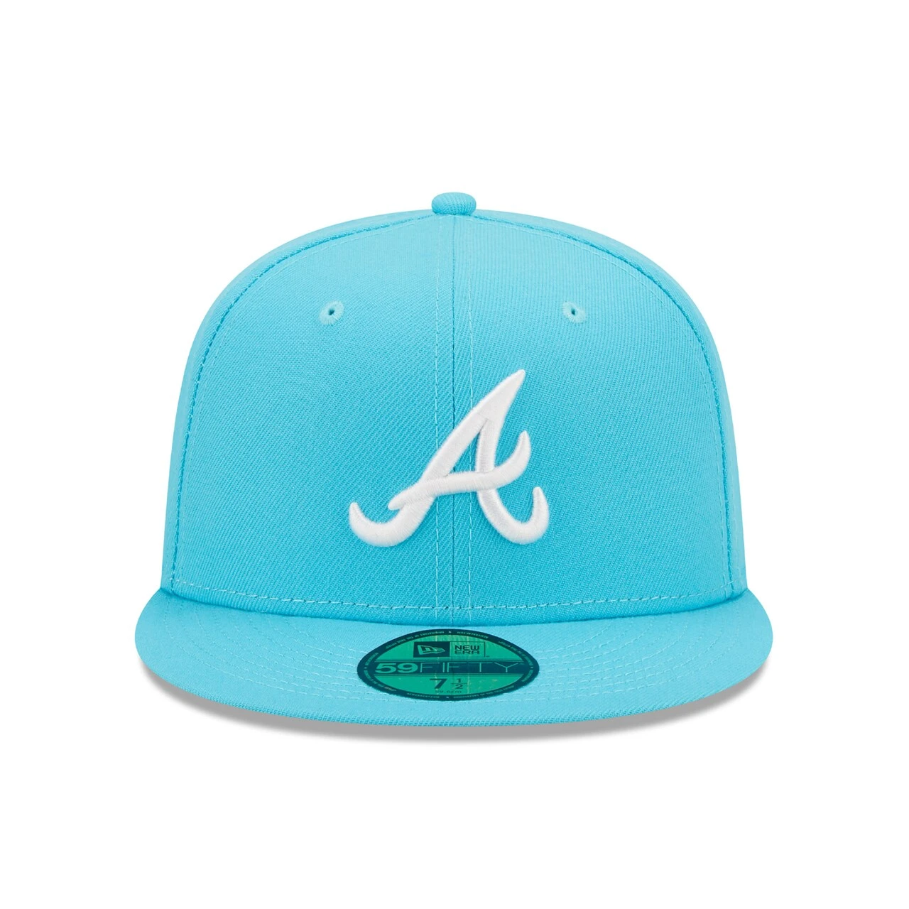 Men's Atlanta Braves New Era Blue Vice Highlighter Logo 59FIFTY Fitted Hat 2 Men's Atlanta Braves New Era Blue Vice Highlighter Logo 59FIFTY Fitted Hat - Image 2