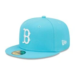 Men's Boston Red Sox New Era Blue Vice Highlighter Logo 59FIFTY Fitted Hat