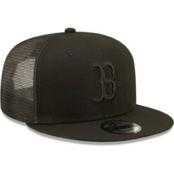Men's Boston Red Sox New Era Blackout Trucker 9FIFTY Snapback Hat -NEW ERA Sales Store mens new era boston red sox blackout trucker 9fifty snapback hat pi4416000 altimages ff 4416145 c1a320049e3339d970e5alt3 full