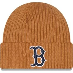 Men's Boston Red Sox New Era Brown Classic Cuffed Knit Hat