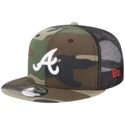 Men's Atlanta Braves New Era Camo Trucker 9FIFTY Snapback Hat